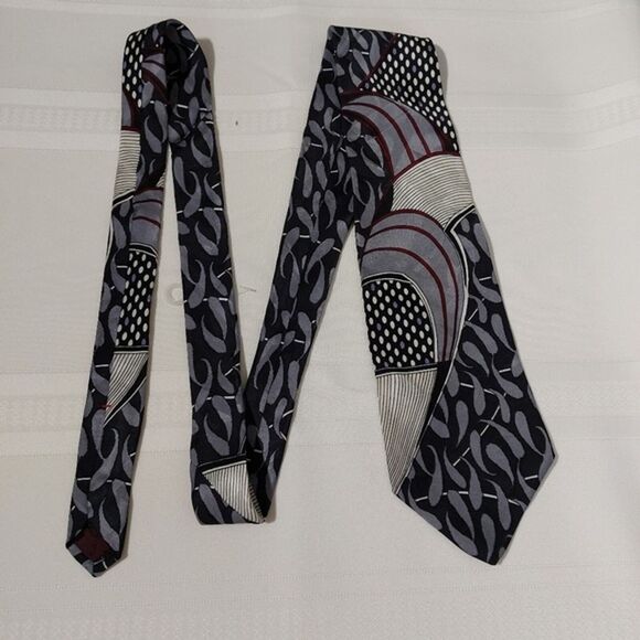 Vintage Don Loper Beverly Hills Multiprint Silk Tie - Picture 1 of 7